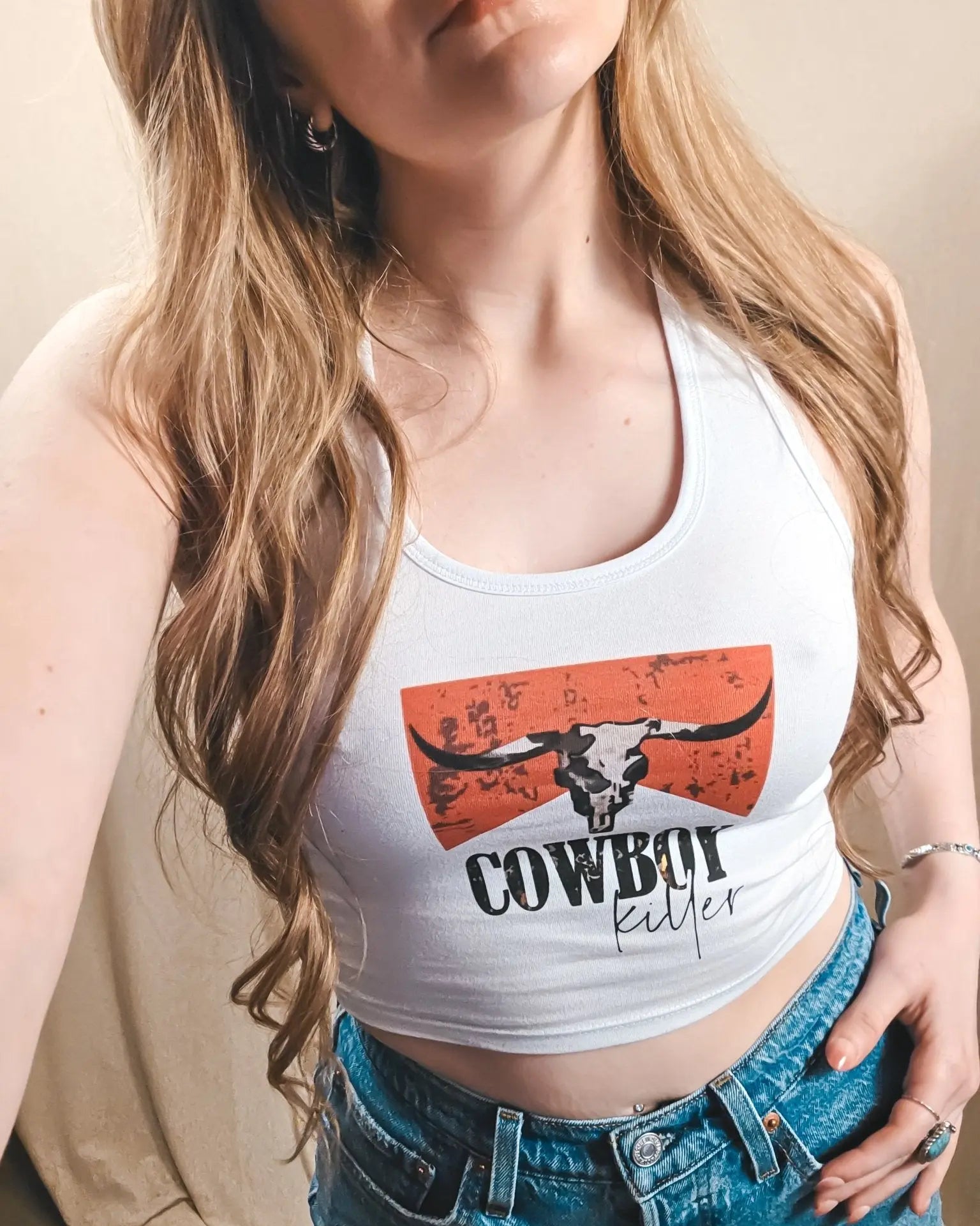 Cowboy Killer Western Crop Tank - Wyld Jace Co
