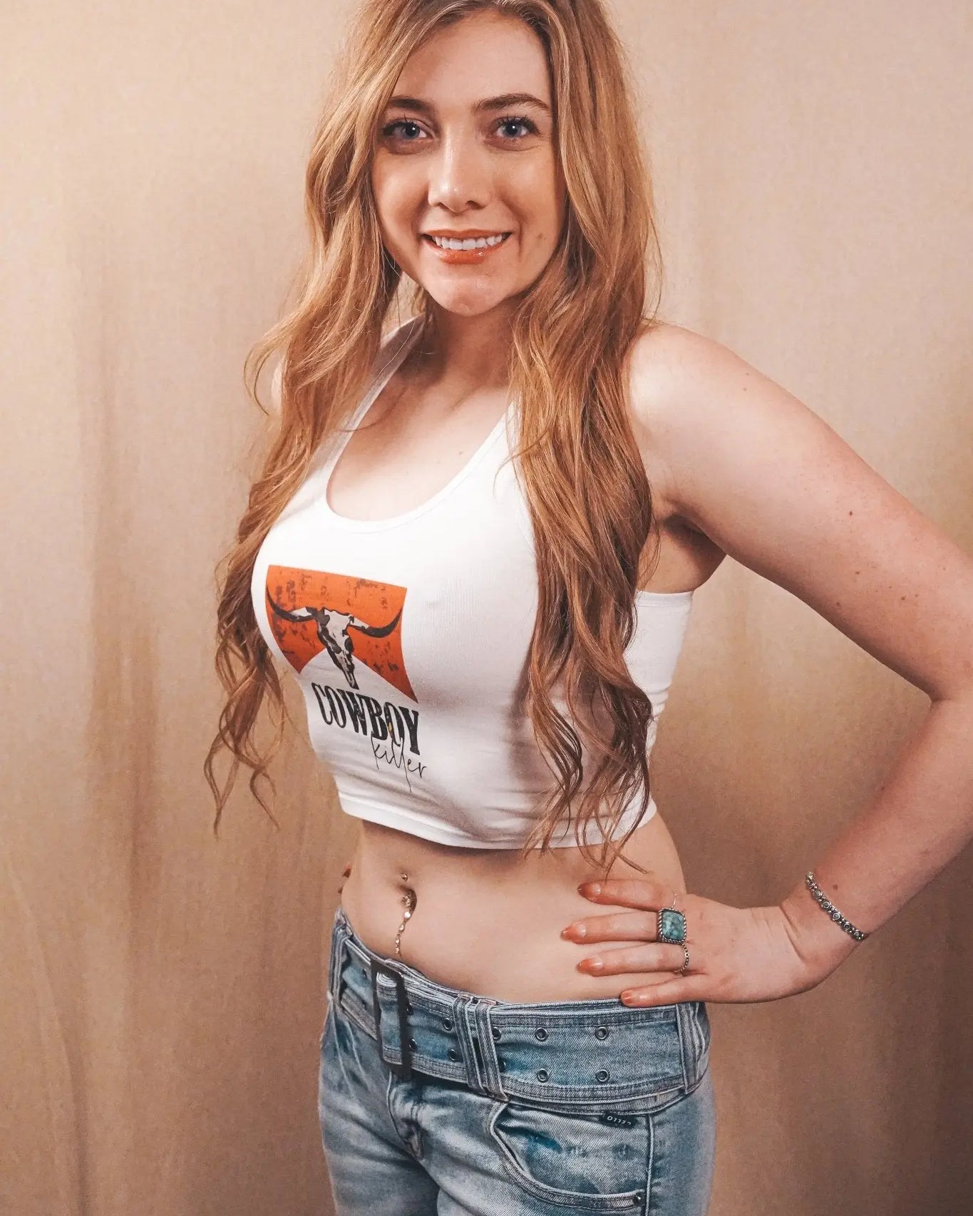Cowboy Killer Western Crop Tank - Wyld Jace Co
