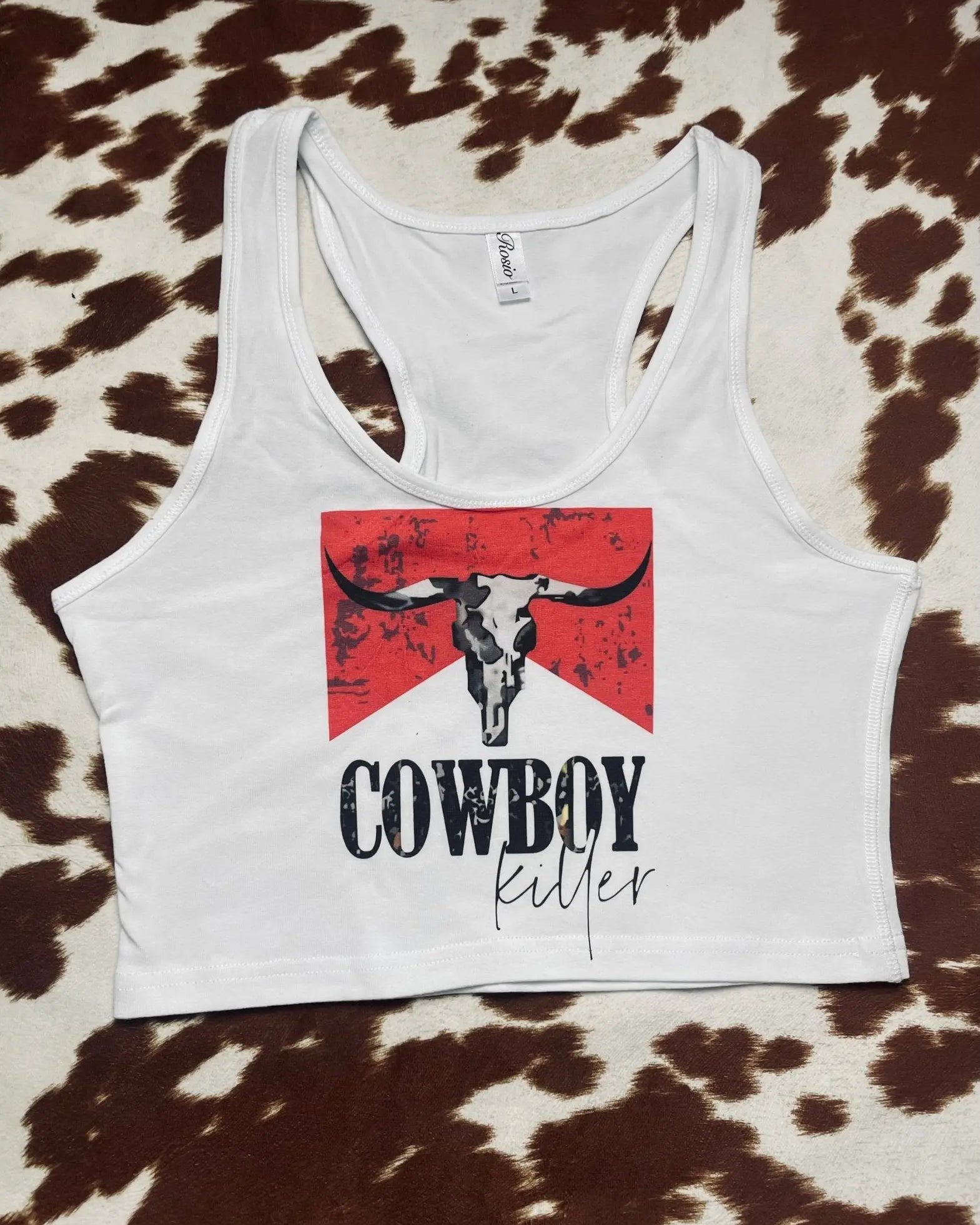 Cowboy Killer Western Crop Tank - Wyld Jace Co
