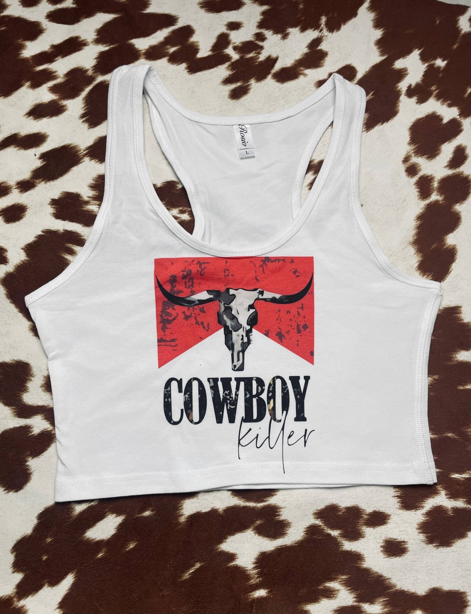 Cowboy Killer Western Crop Tank - Wyld Jace Co