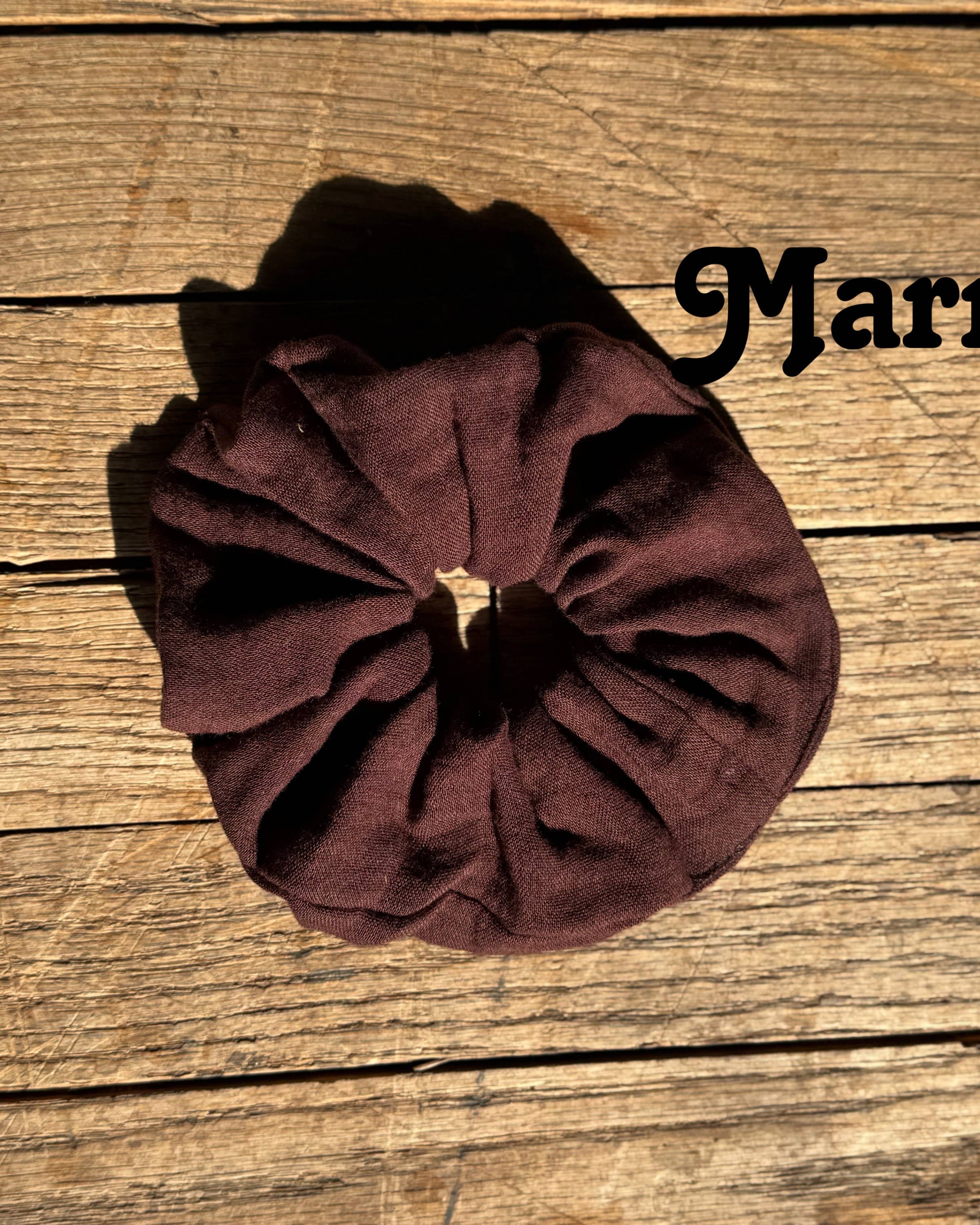 Big brown scrunchie