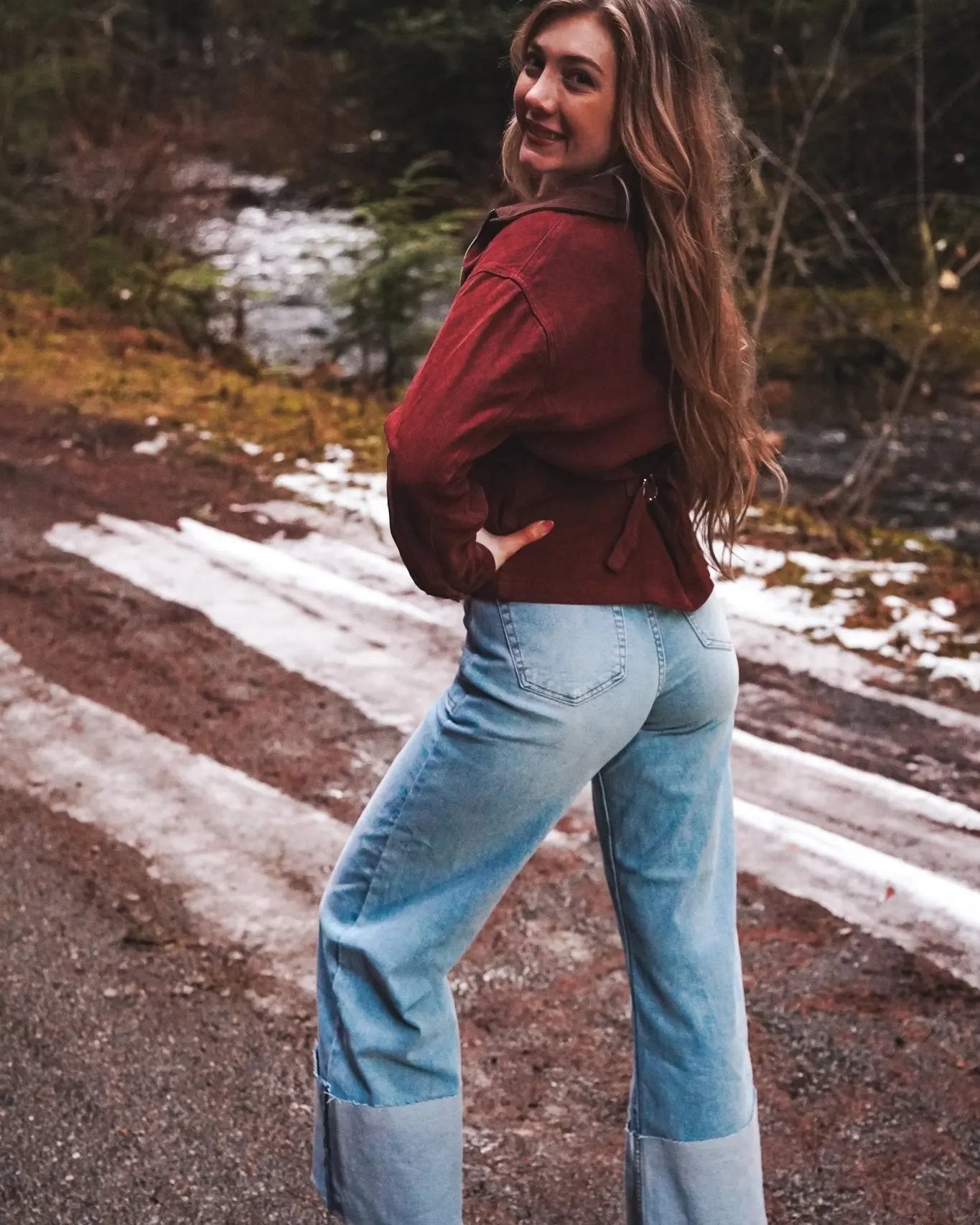 High Noon Cuffed Wide - Leg Jeans - Wyld Jace Co
