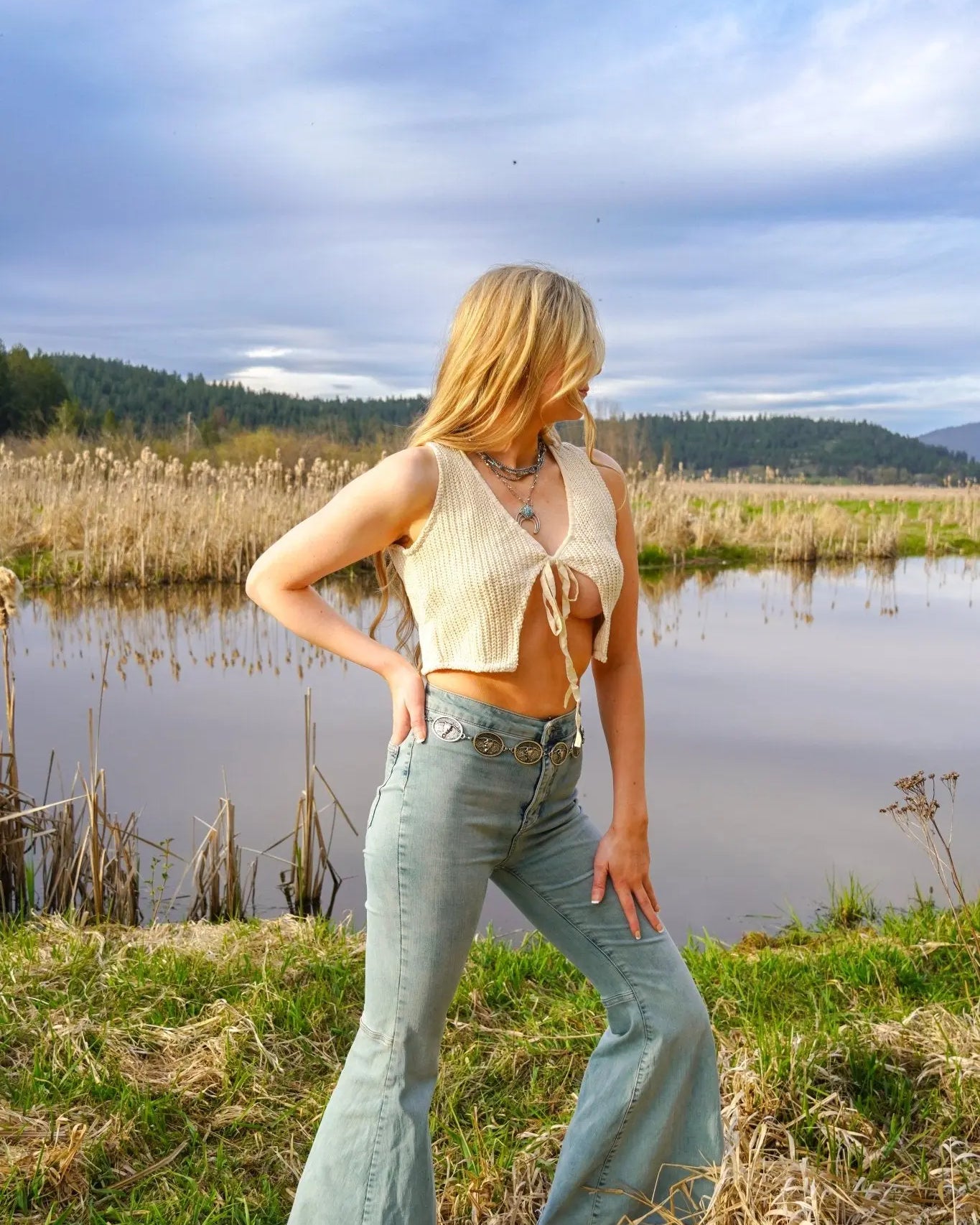 Homestead Crop Sweater Vest - Wyld Jace Co