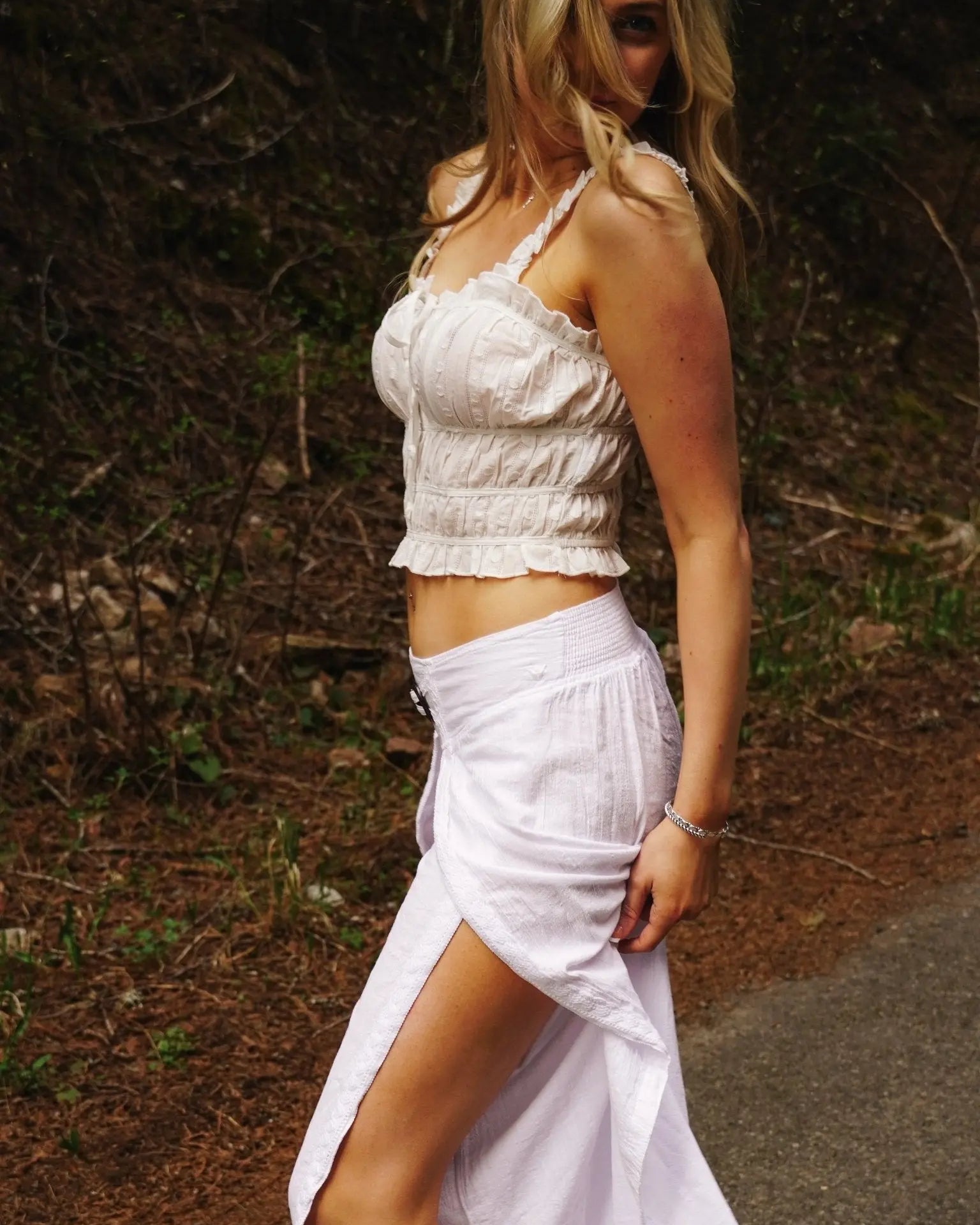 Princess Ruffled Crop Top - Wyld Jace Co