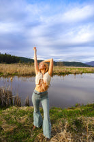Organic knitted vest, front