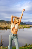 Organic knitted vest, front
