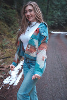 High Dessert Aztec Denim Jacket - Wyld Jace Co