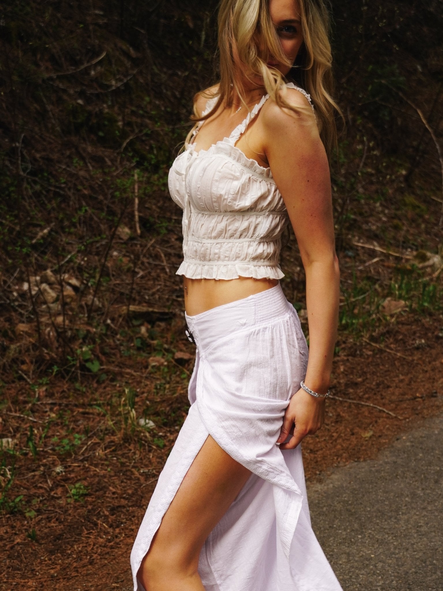 Princess Ruffled Crop Top - Wyld Jace Co